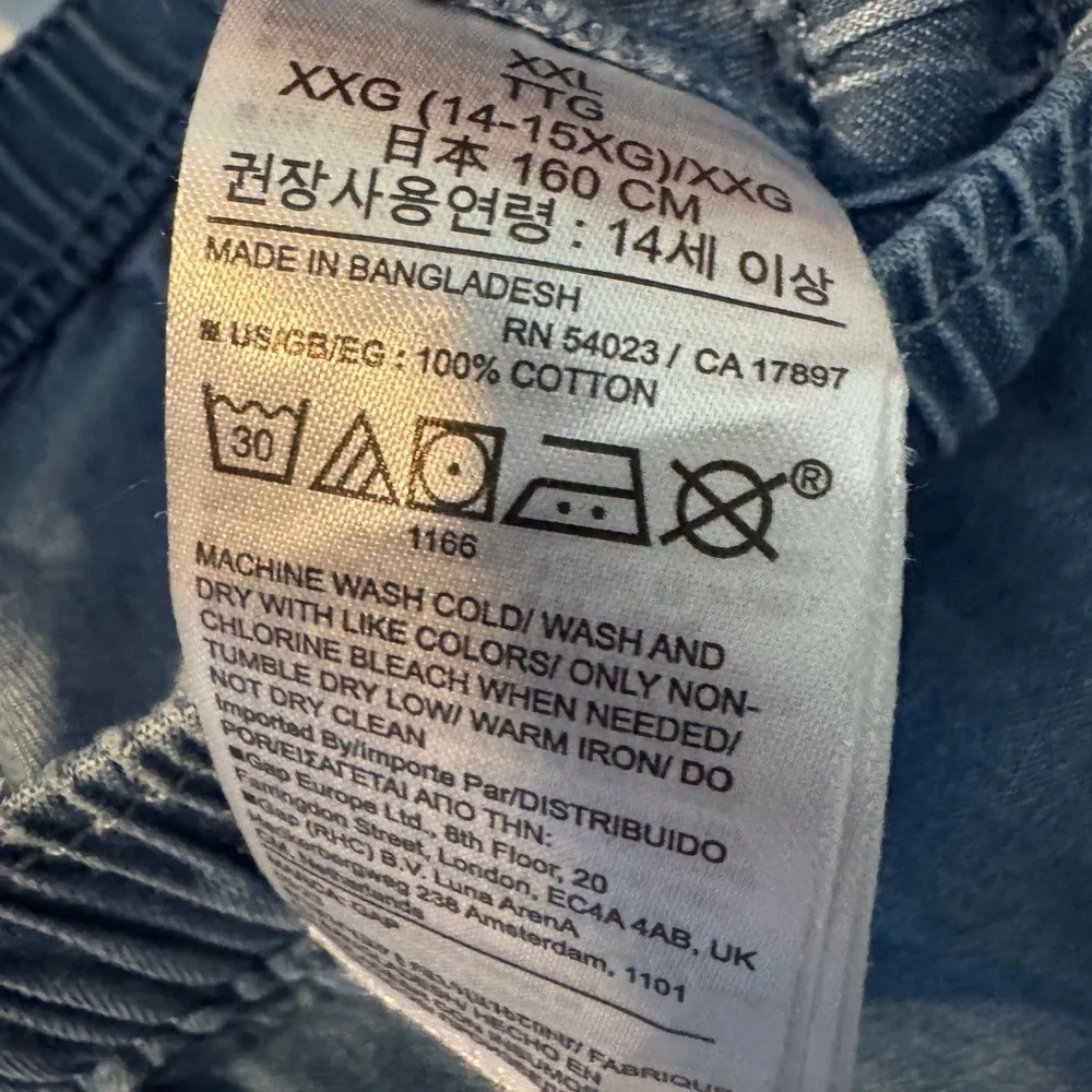 👖✨ GAP Kids Lightweight Baggy Cargo Denim Pants | Size 14–16 (XXL) ✨👖